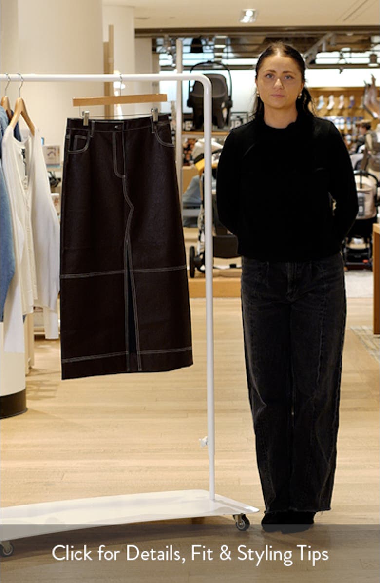 Faux Leather Midi Skirt, sales video thumbnail