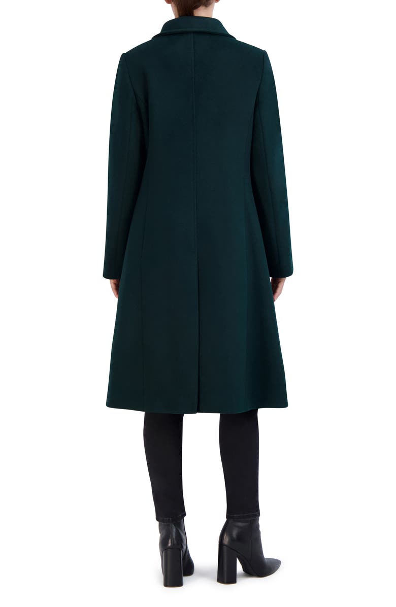 Cole Haan Signature Longline Wool Blend Coat, Alternate, color, Forest