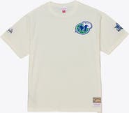 Mitchell & Ness Men's Mitchell & Ness Cream Dallas Mavericks Hardwood Classics Chainstitch Premium T-Shirt