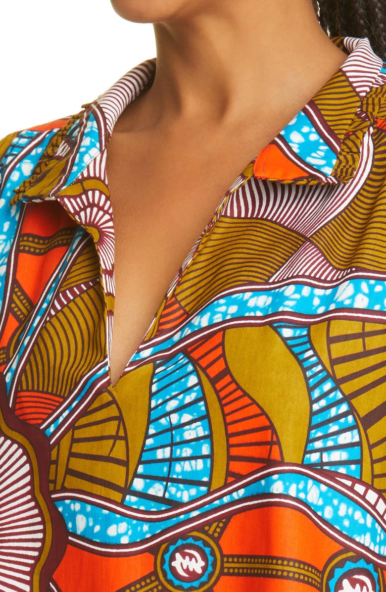 The Oula Company Curator Wave Print Drop Waist Tunic, Alternate, color,