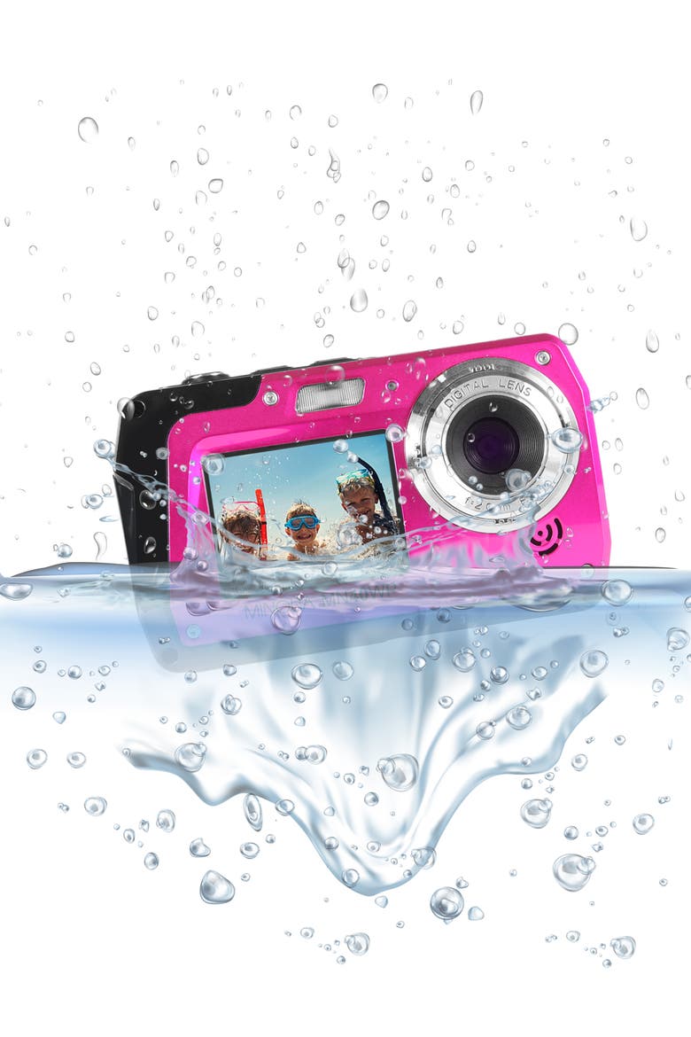 Dual Screen Autofocus Waterproof Camera, Alternate, color, Pink