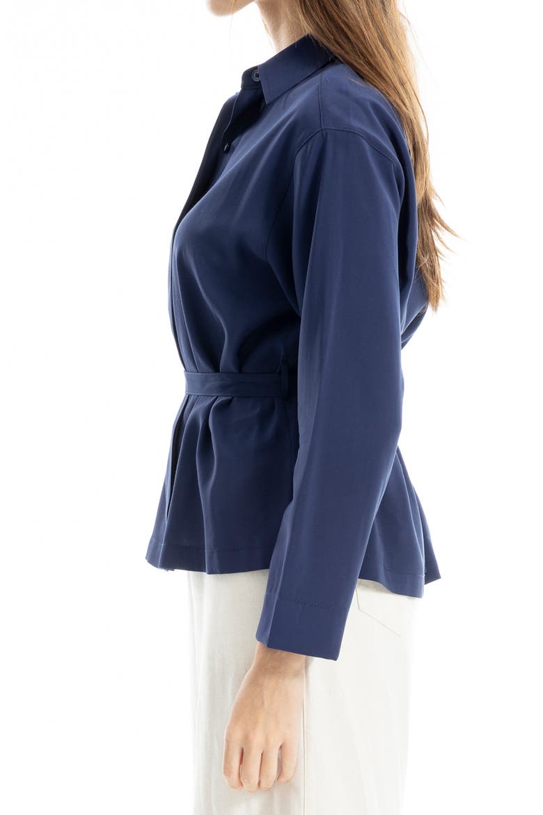Belted Shirt, Alternate, color, NAVY