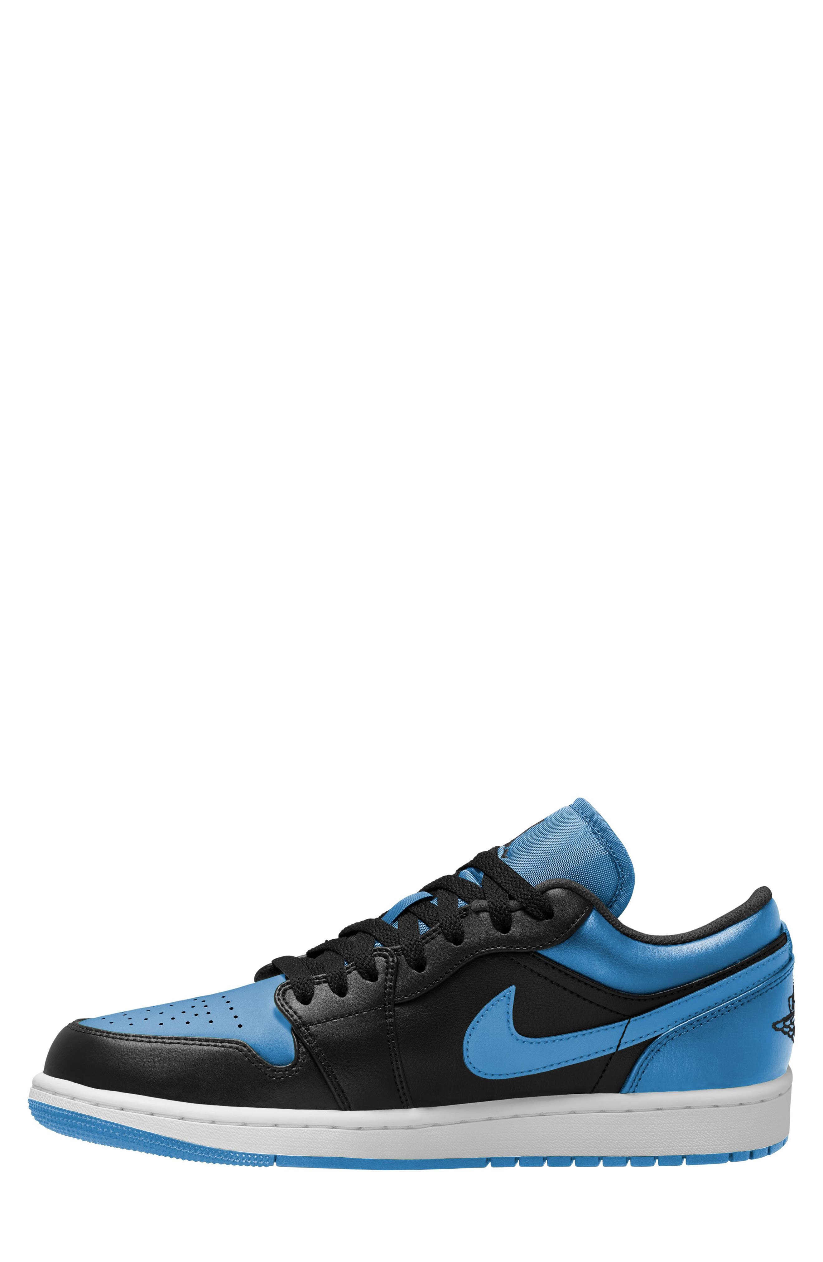 Jordan Air Jordan 1 Low Basketball Sneaker, Alternate, color, Black/ Black/ University Blue