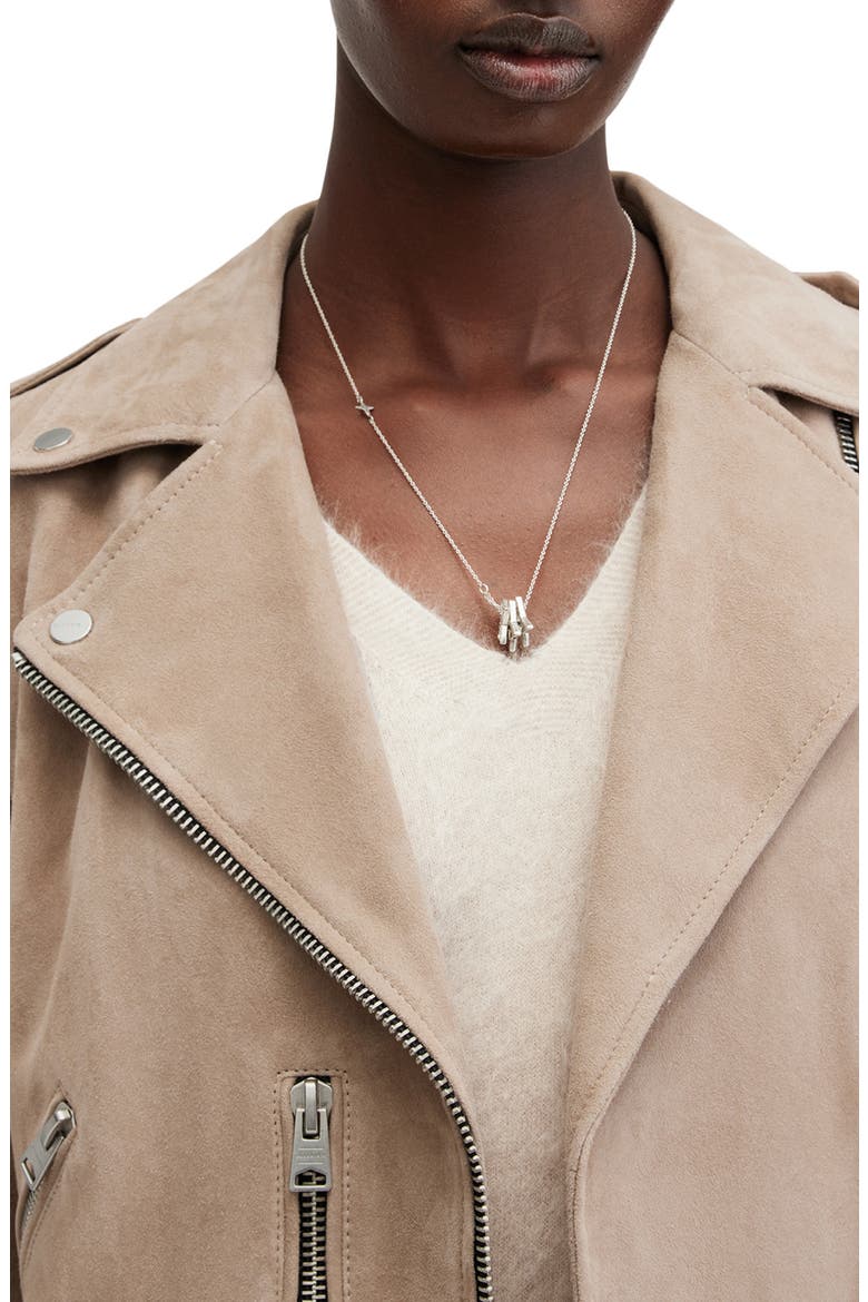 Suede Moto Jacket, Alternate, color, WARM TAUPE GREY