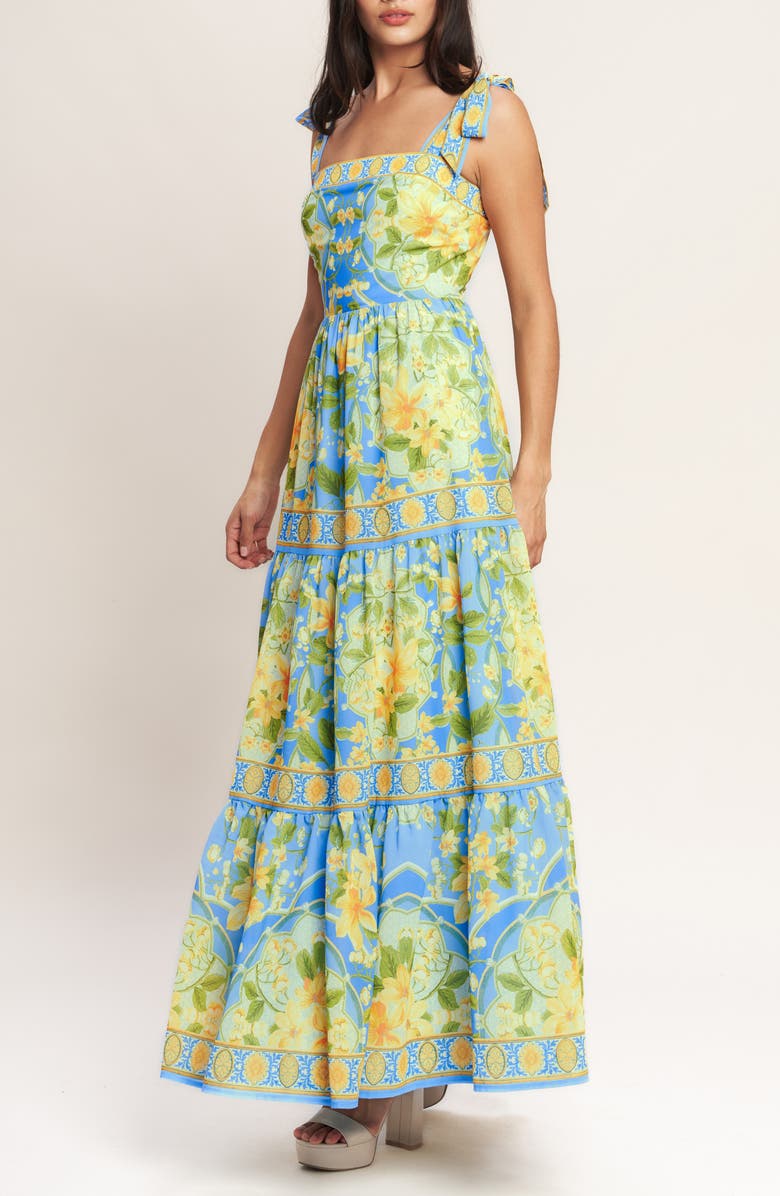 FLYING TOMATO Printed Maxi Dress, Alternate, color, 