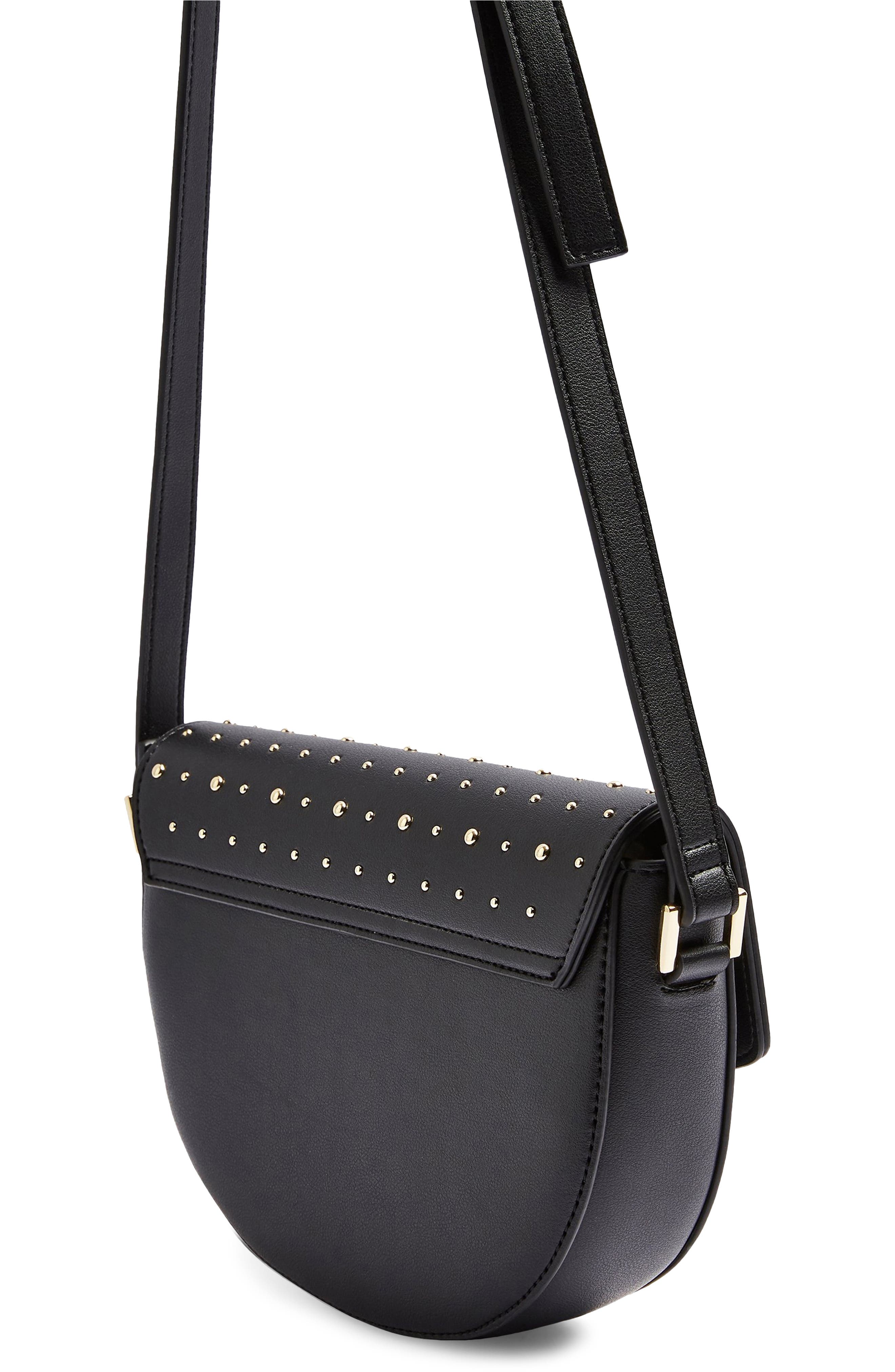 Topshop Brandu Faux Leather Shoulder Bag, Alternate, color, 