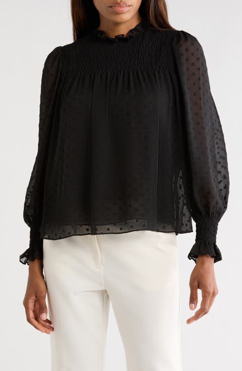 Clip Dot Long Sleeve Top