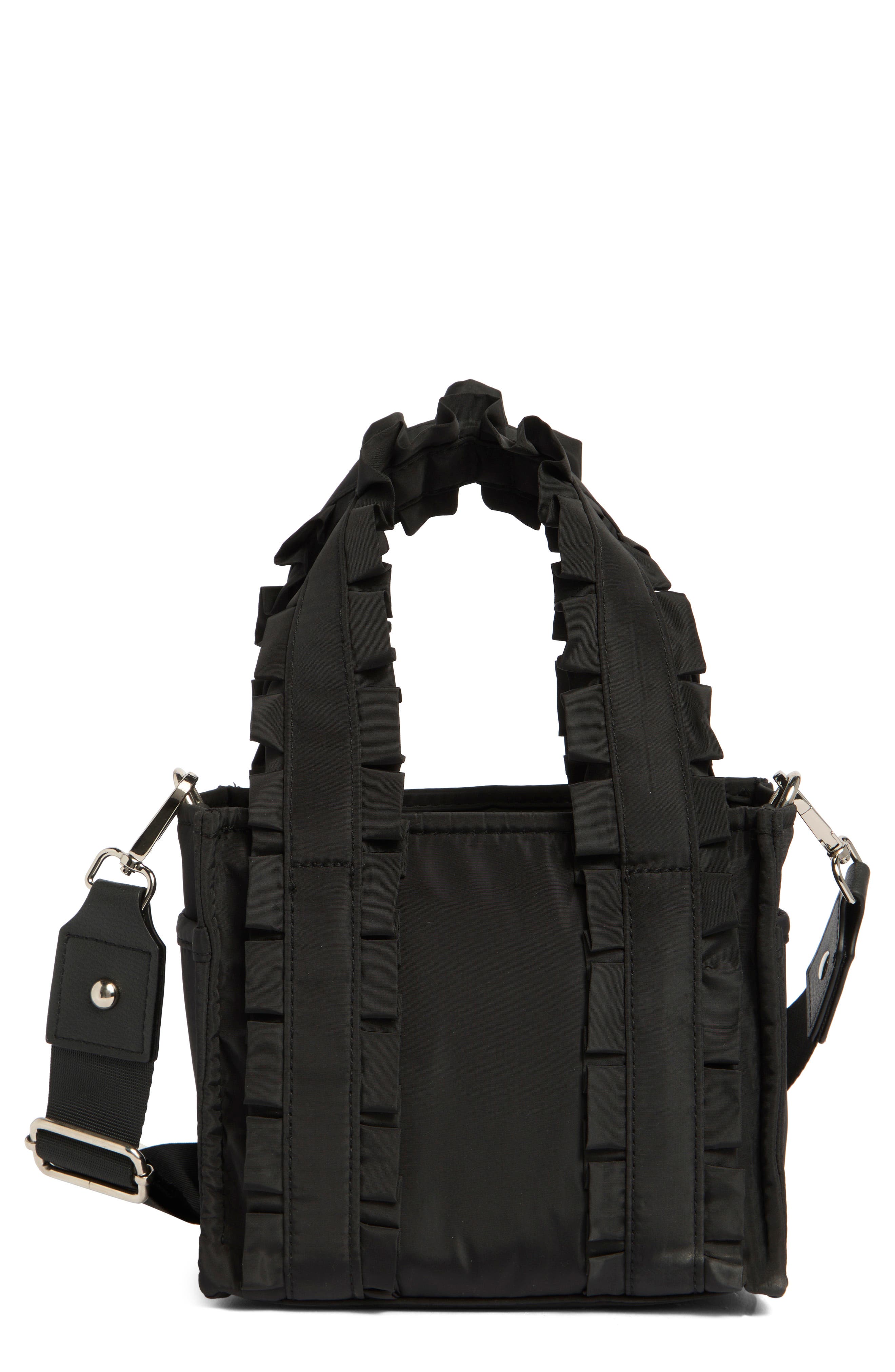 Madden Girl Ruffle Nylon Mini Tote