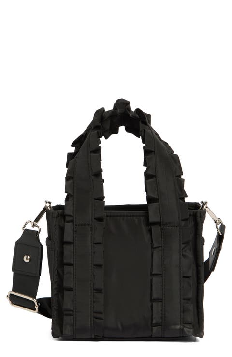Ruffle Nylon Mini Tote