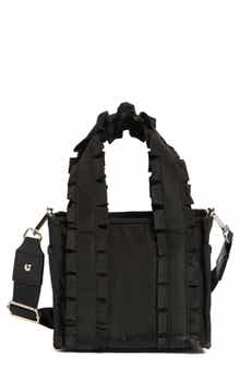 Madden Girl Ruffle Nylon Mini Tote