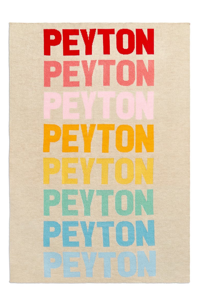 BaubleBar Ombré Personalized Blanket, Main, color,