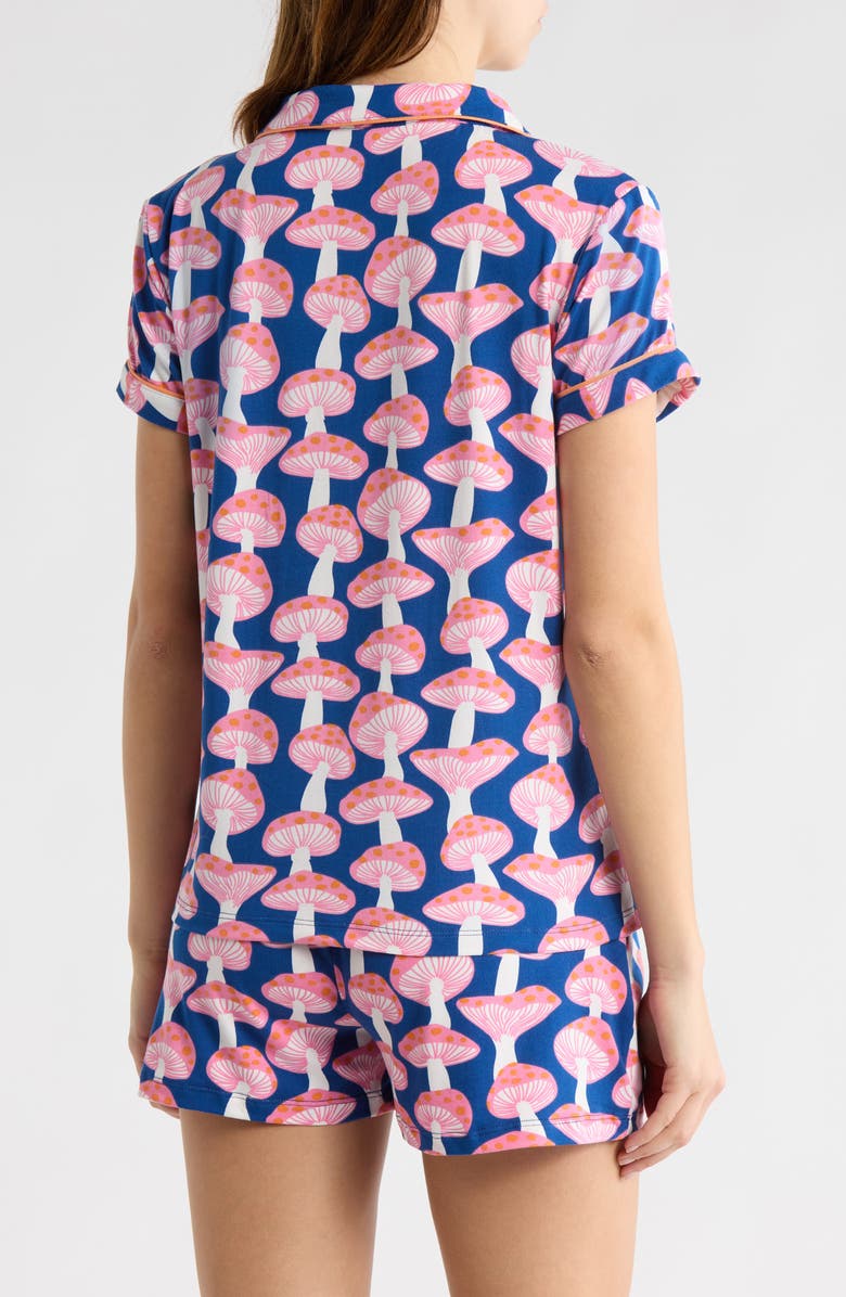 ENZOS INACTIVE WEAR Dixie Mushroom Short Pajamas, Alternate, color, Mushrooms Blue