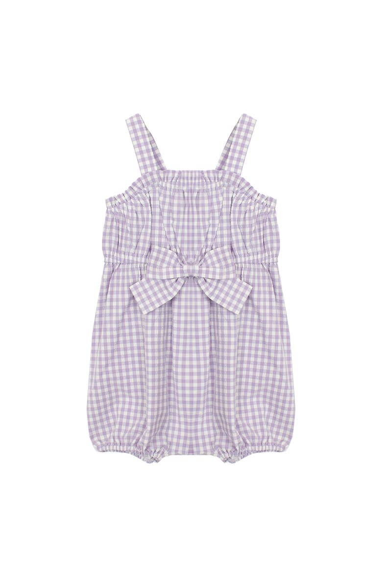 Mabel + Honey Super Bloom Baby Romper with Bow, Alternate, color, Purple