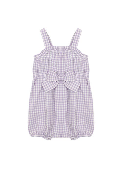 Mabel + Honey Super Bloom Baby Romper With Bow In Purple