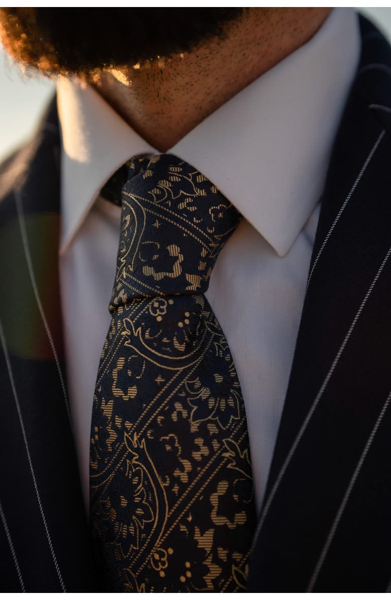 Elizabetta Caruso - Silk Jacquard Tie for Men, Main, color, 