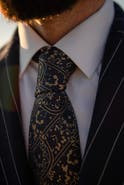 Elizabetta Caruso - Extra Long Silk Jacquard Tie for Men