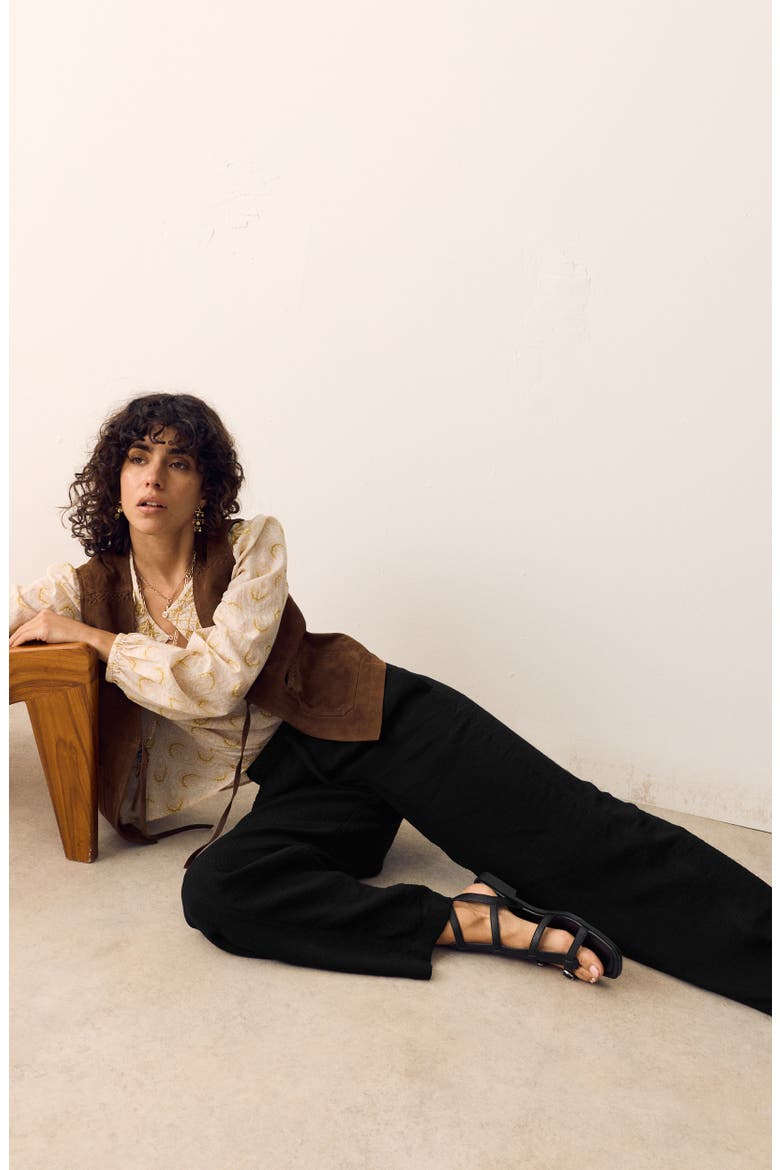 Wide Leg Pants, Alternate, color, BLACK