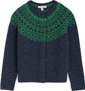 Seasalt Cornwall Port Kinnis Fair Isle Merino Wool Blend Cardigan