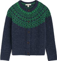 Seasalt Cornwall Port Kinnis Fair Isle Merino Wool Blend Cardigan