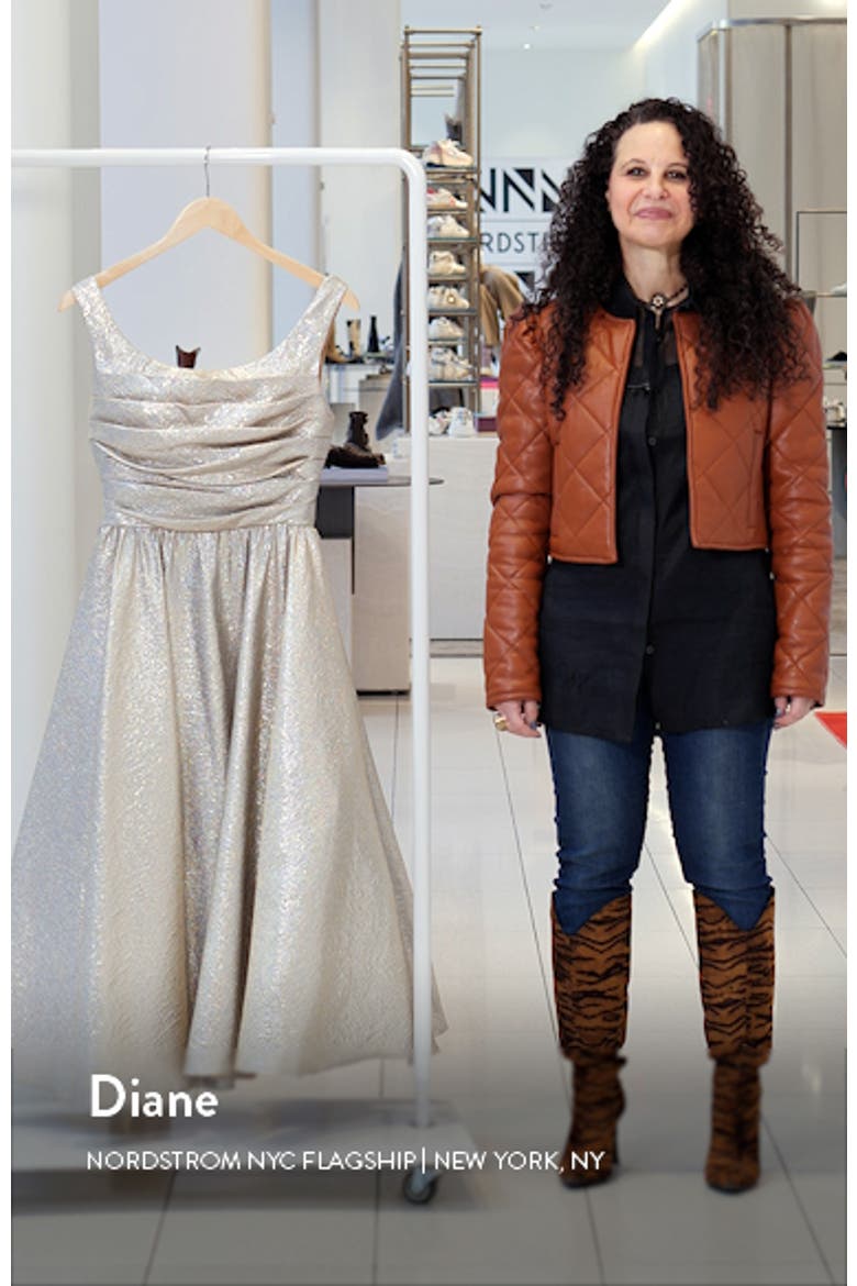 Square Neck Sleeveless A Line Dress video