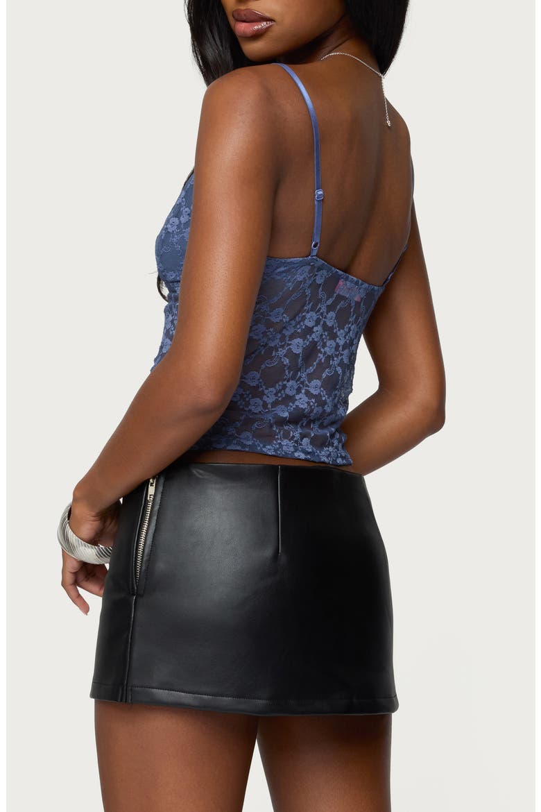 Cutout Sheer Lace Camisole, Alternate, color, BLUE