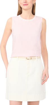 Vince Camuto Rosette Neckline Sleeveless Top