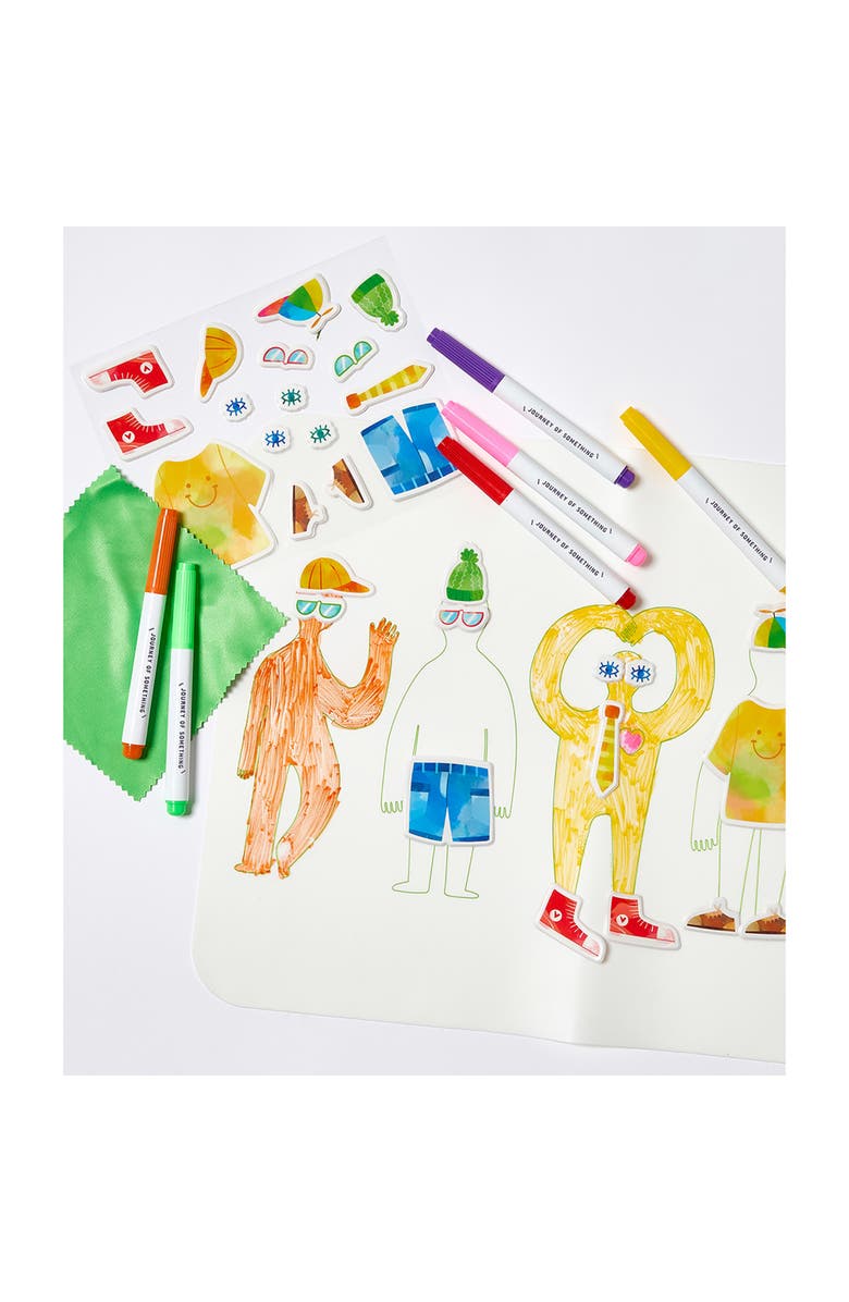 Journey of Something Wipeable Silicone Mat, Friends, Reusable Coloring Kit, Alternate, color, Multicolored