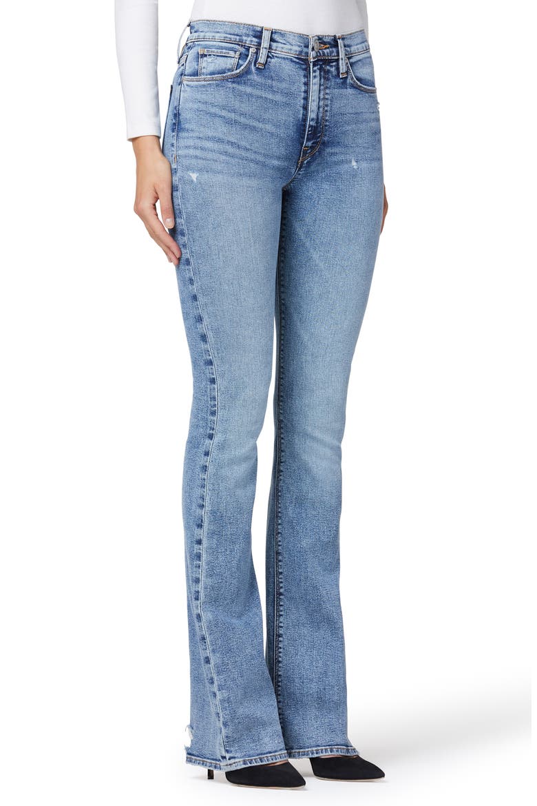 Barbara High Waist Distressed Bootcut Jeans, Alternate, color, PURE SHORES