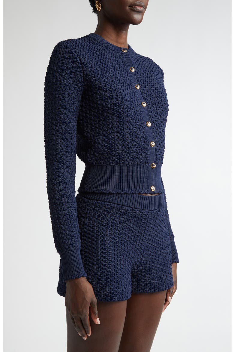 Re-Edition Textured Knit Cardigan, Alternate, color, MIDNIGHT