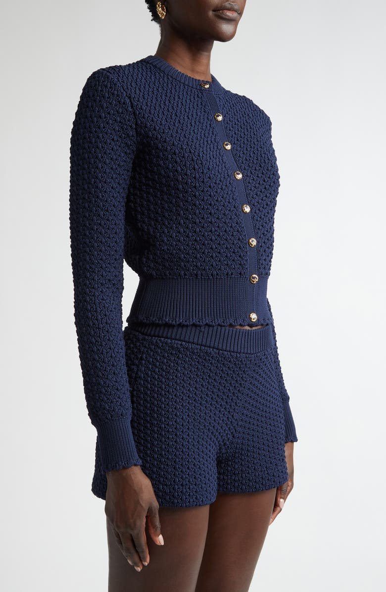 ST. JOHN Re-Edition Textured Knit Cardigan, Alternate, color,