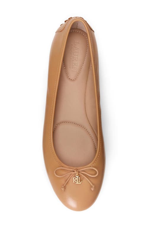 Ralph Lauren Jayna Driver Ballet Flat In Brown