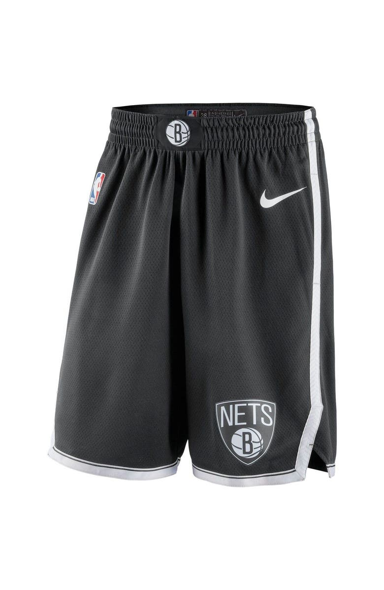 Nike Men's Nike Black 2019/20 Brooklyn Nets Icon Edition Swingman Shorts, Main, color, Black