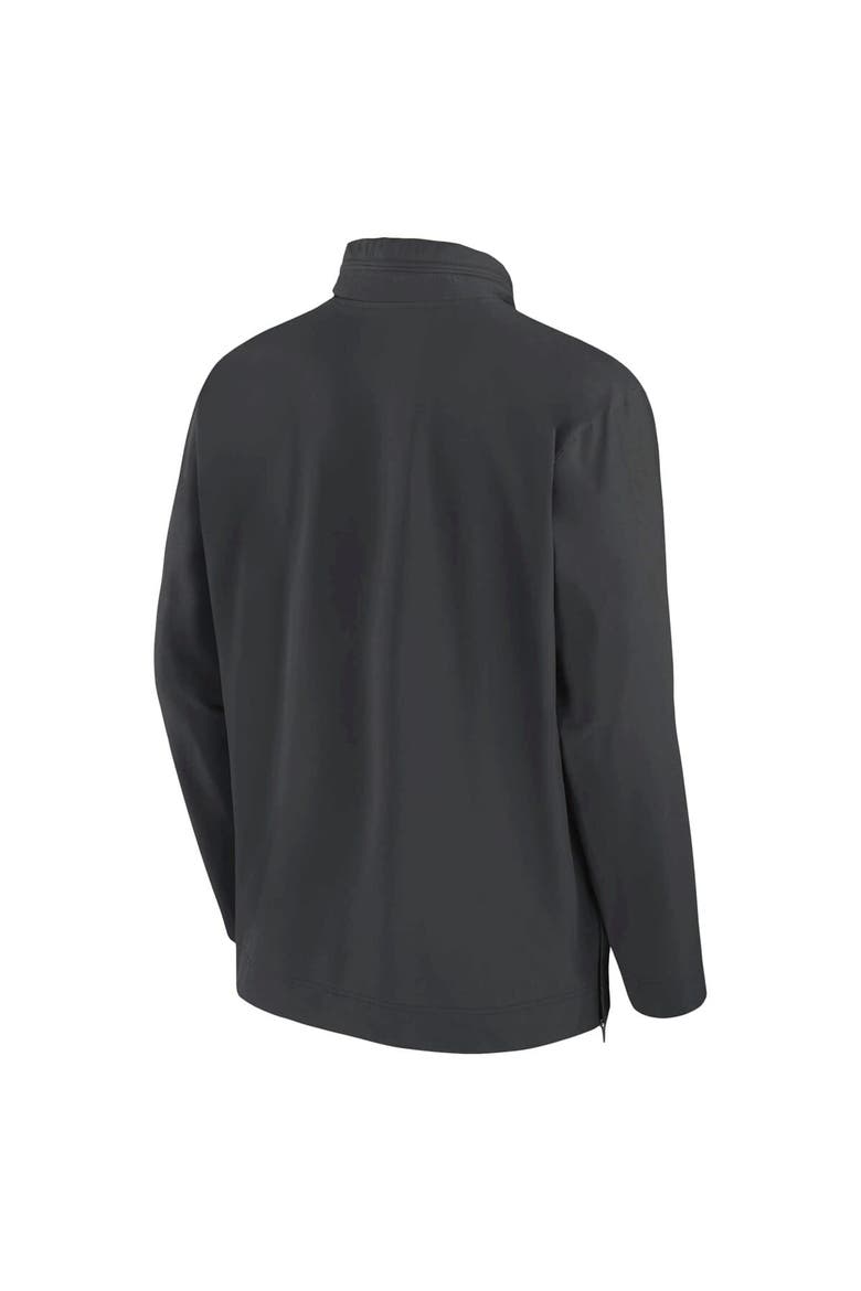 Men's Nike Anthracite Kansas State Wildcats 2024 Sideline Coach Quarter-Zip Hoodie Jacket, Alternate, color, Anthracite