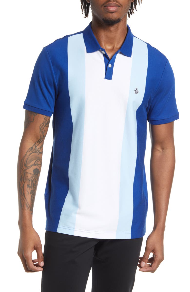 Original Penguin Bowling Stripe Polo, Main, color, 