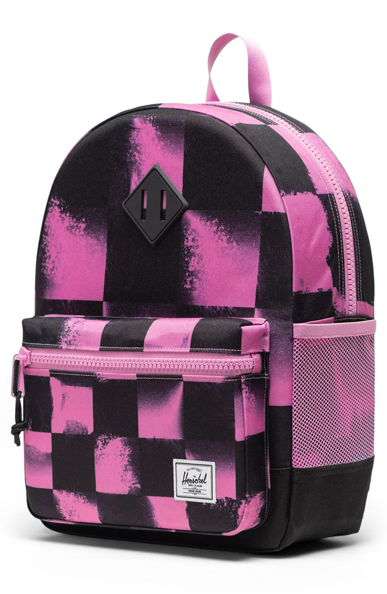 Herschel Supply Co. Kids' Heritage Youth Backpack, Alternate, color, Stencil Checker Opera Mauve