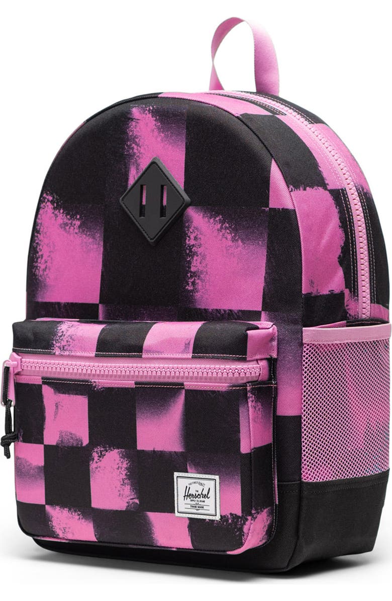 Herschel Supply Co. Kids' Heritage Youth Backpack, Alternate, color, Stencil Checker Opera Mauve