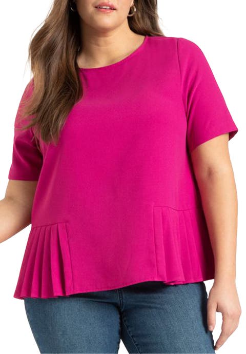 Pleated Hem Top