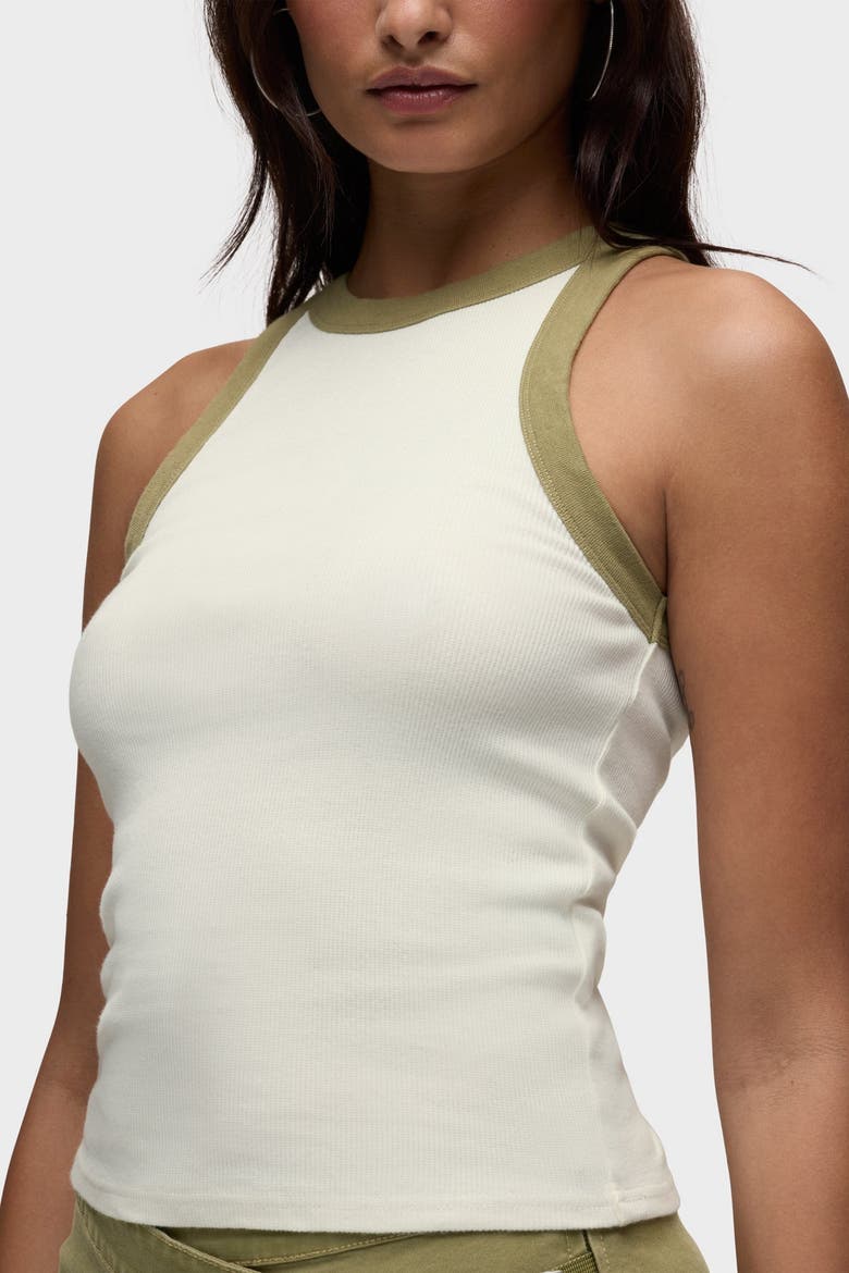 Ribbed Racer Tank, Alternate, color, CANNOLI HERB