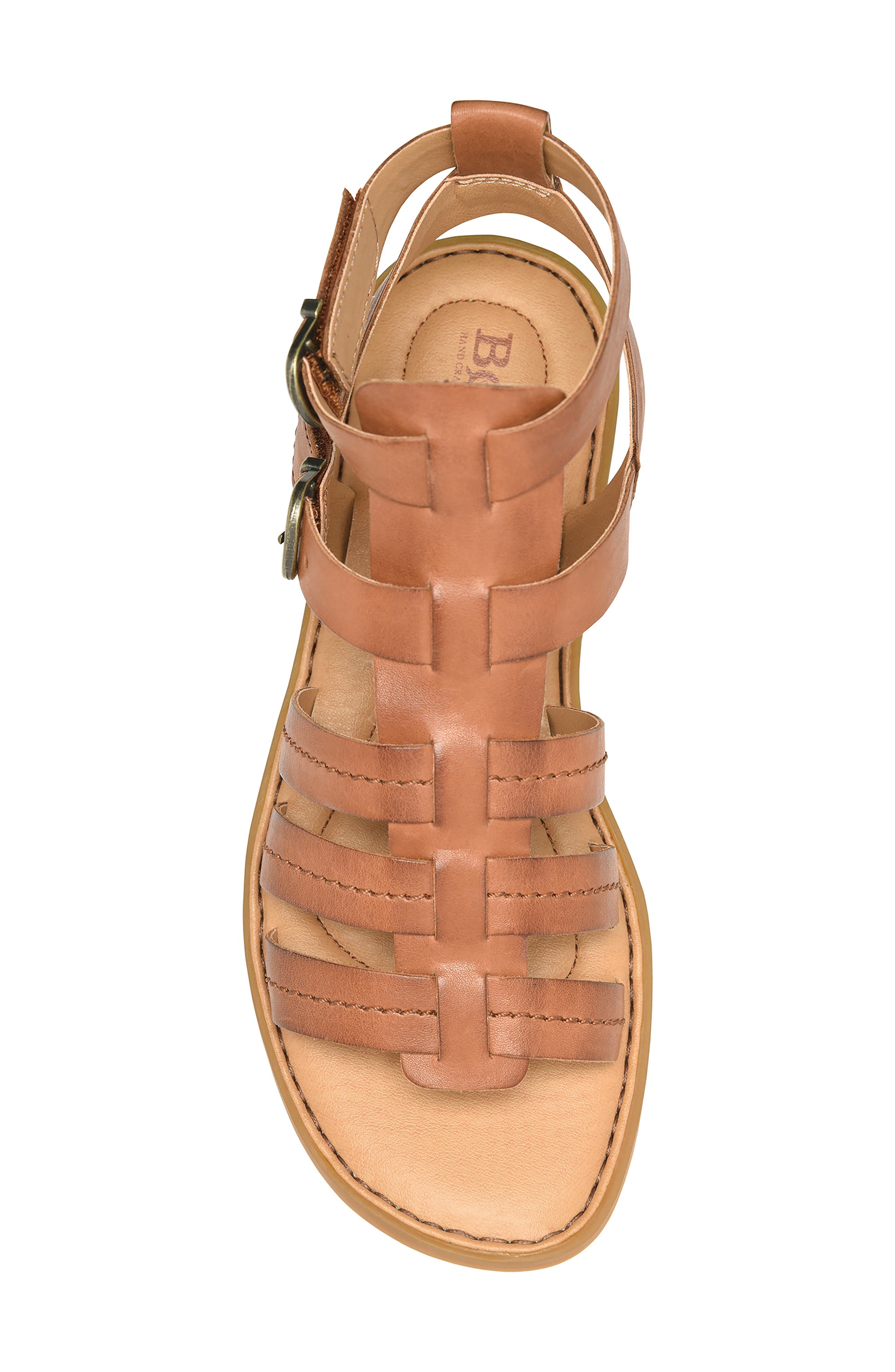 Iana Ankle Strap Sandal, Alternate, color, BROWN LEATHER