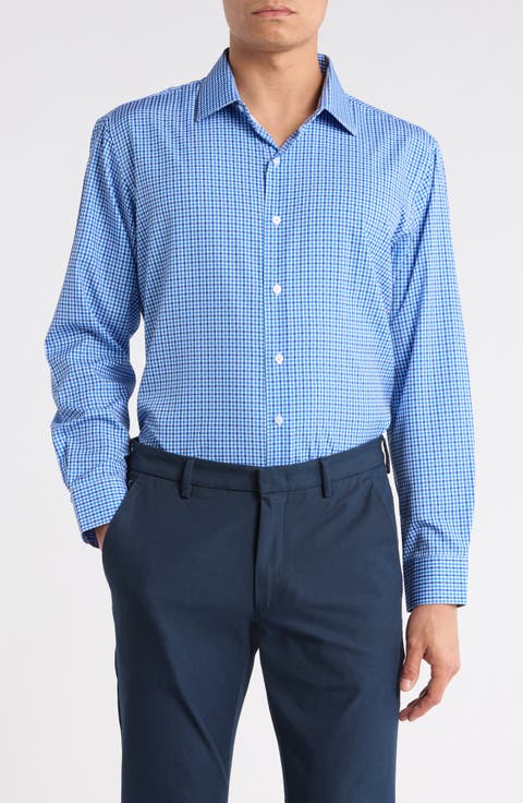 Slim Fit Check Print Dress Shirt