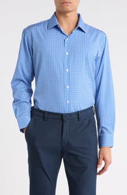 Nautica Slim Fit Check Print Dress Shirt