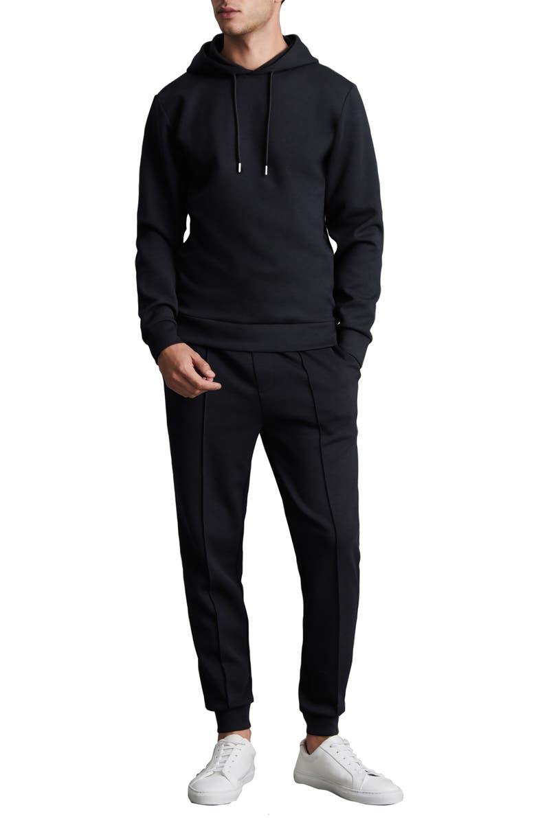 Reiss Fabien Double Knit Hoodie, Alternate, color, Navy Blue