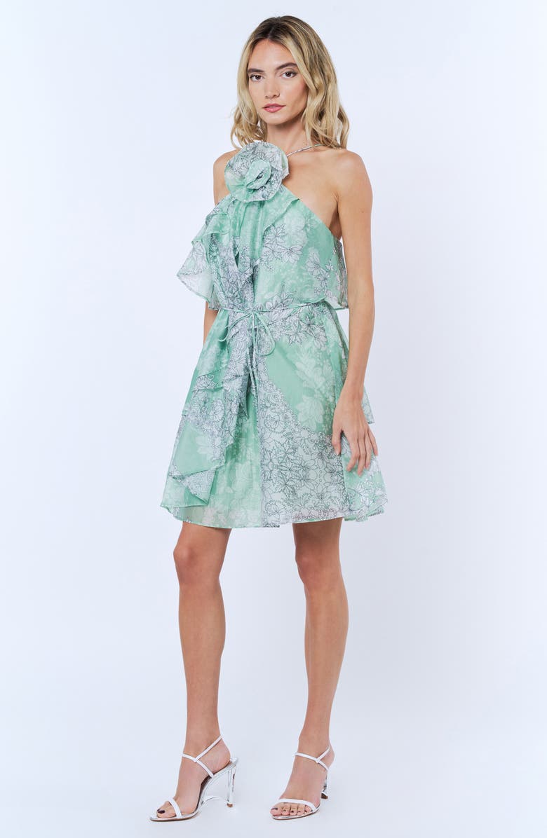 CIEBON Kaia Tiered Shift Dress, Alternate, color, Green Multi