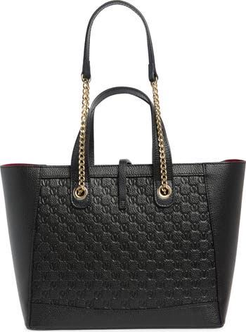 バッグ VALENTINO Louis shoulder tote bag Valentino Garavani - VLogo Black Grained Leather Medium Tote