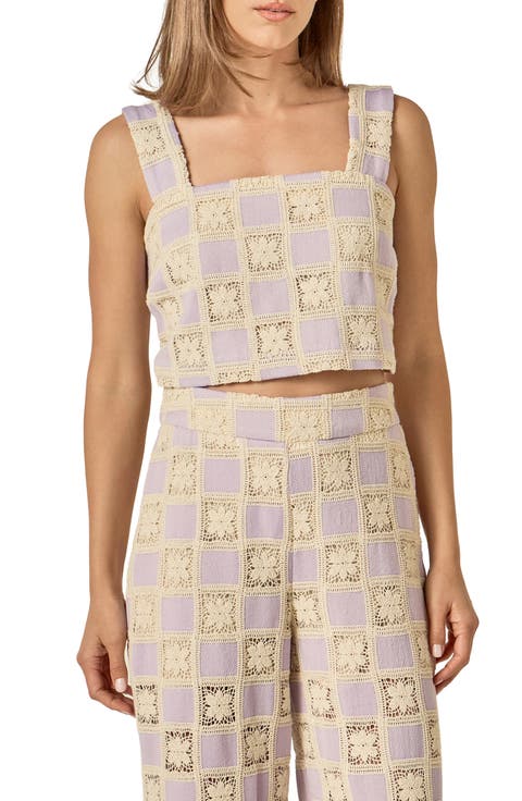 Crochet Inset Crop Top