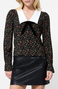 French Connection Yasmin Floral Collared Long Sleeve Top