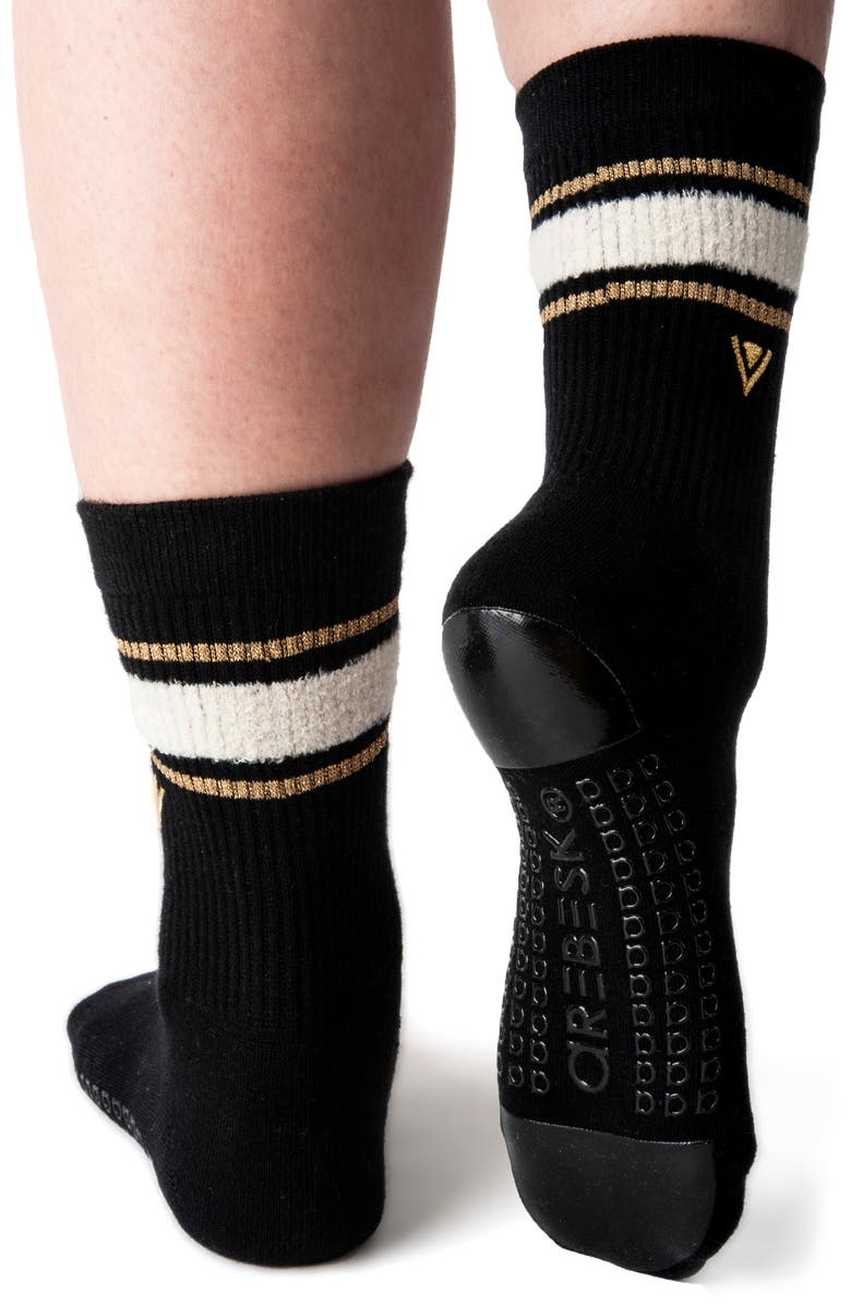 Arebesk 2-Pack Cotton Terry Gripper Crew Socks, Alternate, color,