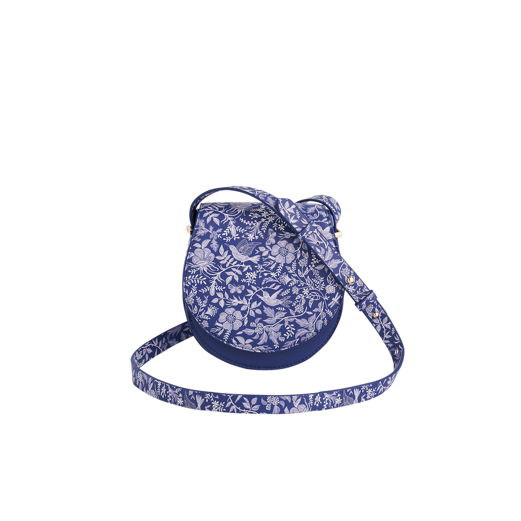 Fable England Floral Blue Saddle Bag In Blue