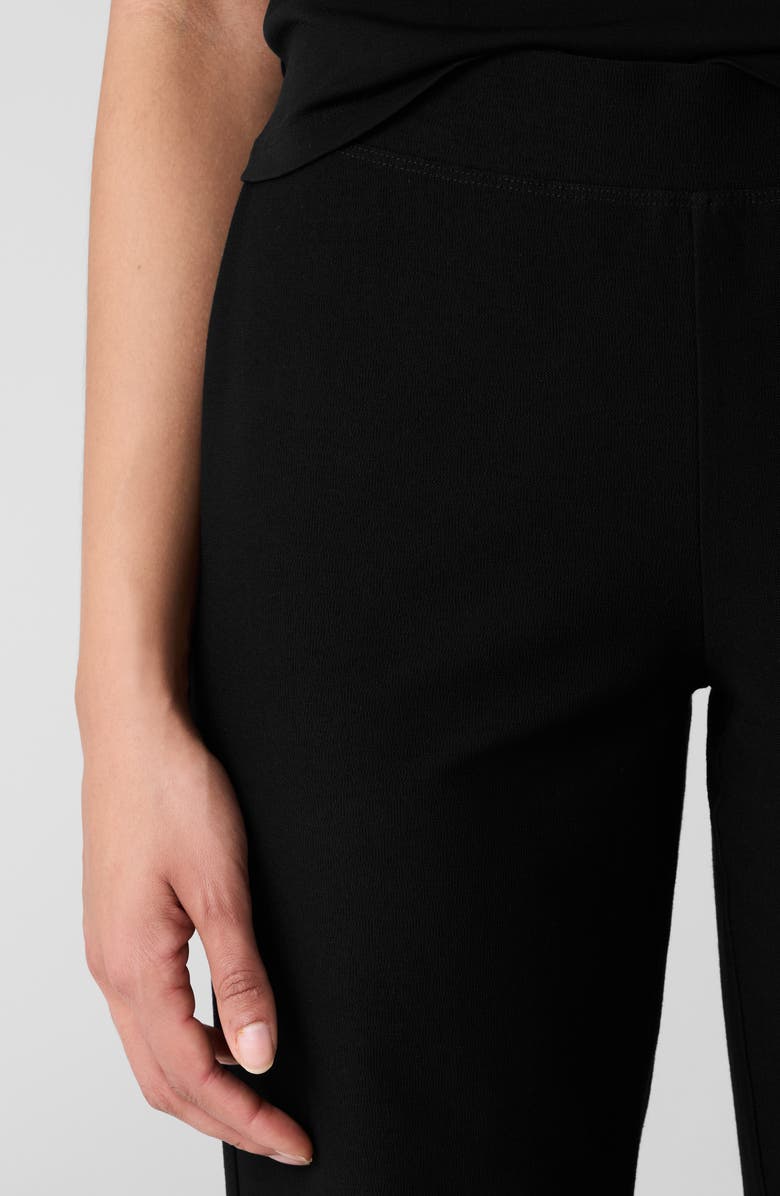 Eileen Fisher Ankle Straight Leg Stretch Pants, Alternate, color, Black