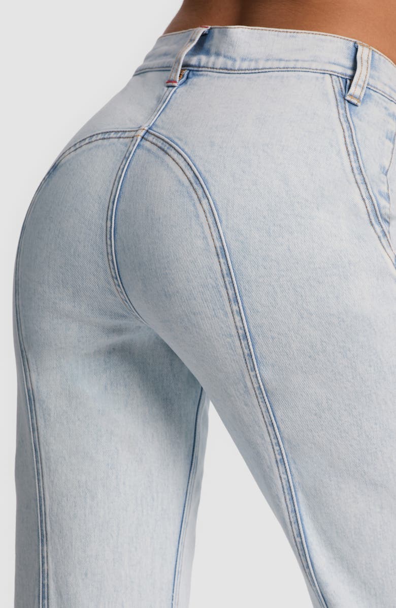 Alice + Olivia Gorgeous High Waist Flare Jeans, Alternate, color,